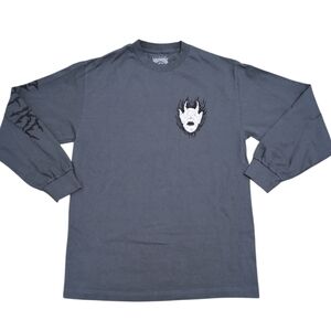Men's Or Teen Boy Spitfire Long Sleeve Gray Shirt Devil Logo size Medium NWOT